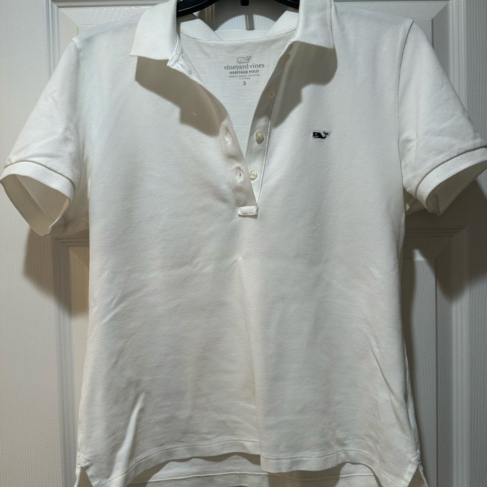 Vineyard Vines Women's White cotton Polo Shirt